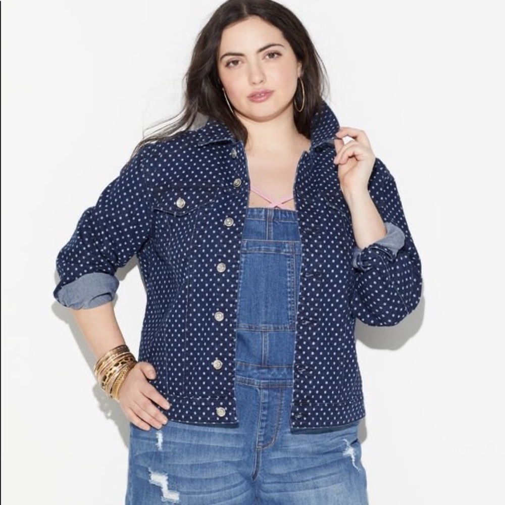 Denim dot jacket.